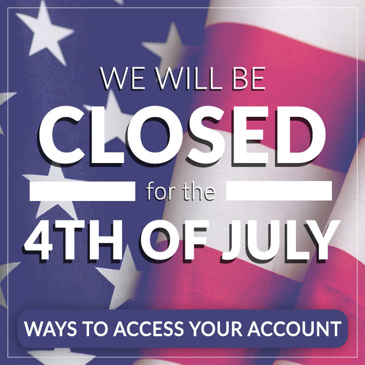 we will be closed for the 4th of july. american flag background